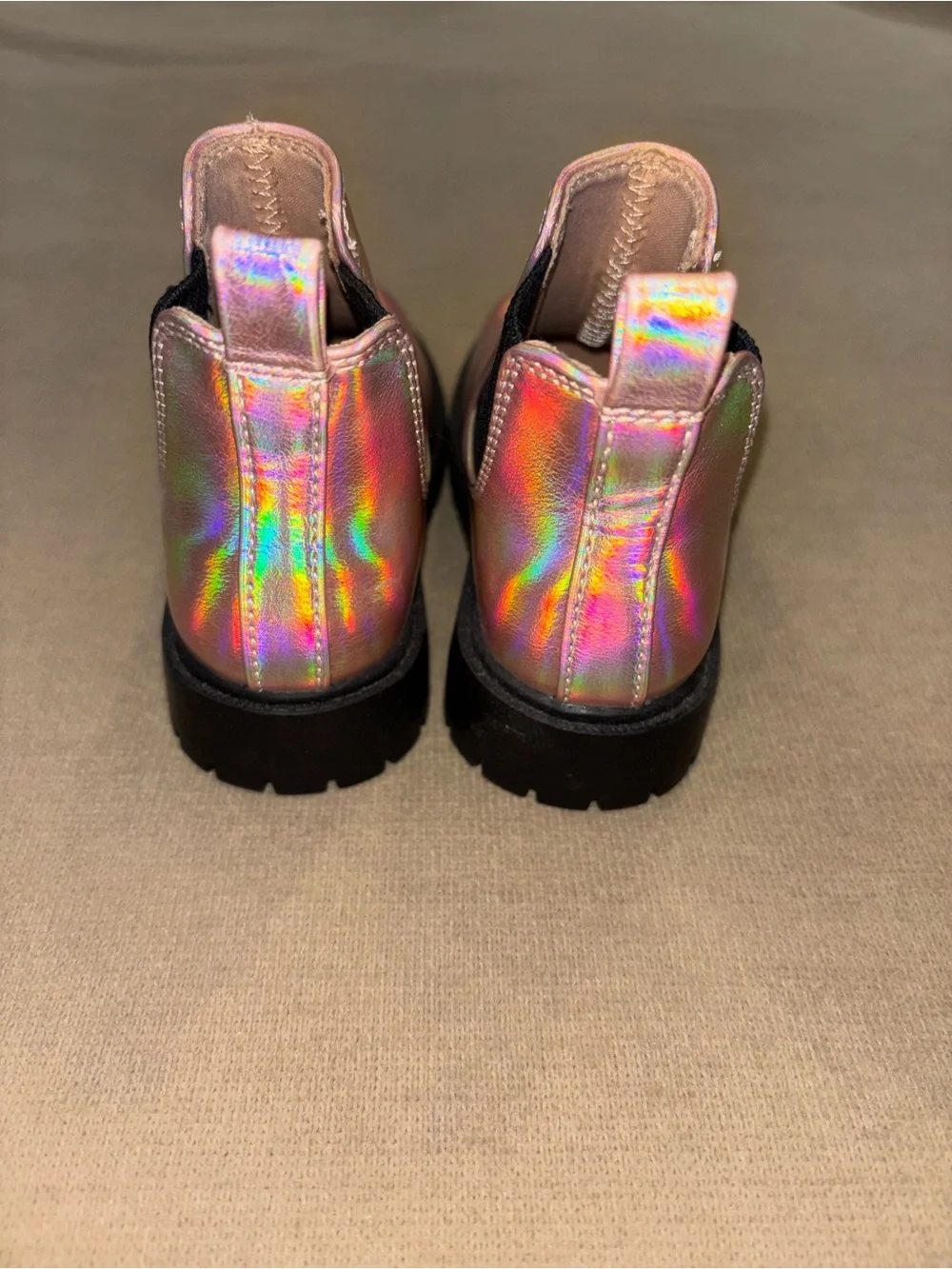 Kids Iridescent Chelsea Boots - Pink Holographic - toddler 7
